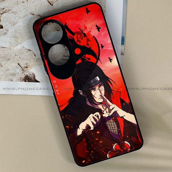 Oppo A60 - Uchiha Itachi -  Premium Printed Metal soft Bumper shock Proof Case