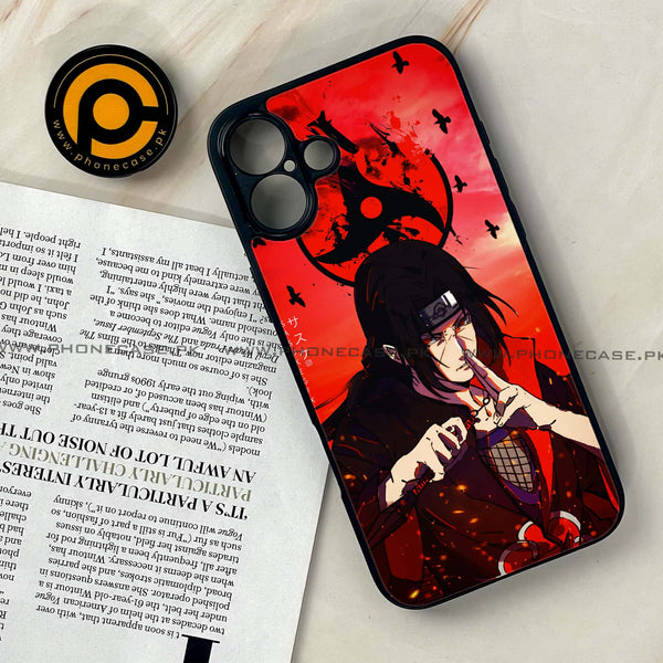 iPhone 16 Plus -  Uchiha Itachi  - Premium Printed Glass soft Bumper shock Proof Case