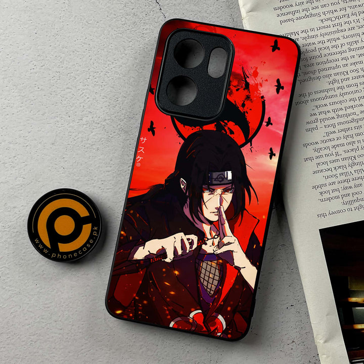 Oppo A5x - Uchiha Itachi  - Premium Metal Printed Soft Bumper Shockproof Case