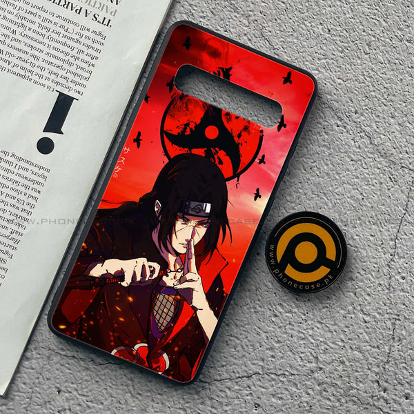 Samsung Galaxy S10 5G - Uchiha Itachi - Premium Printed Glass soft Bumper Shock Proof Case