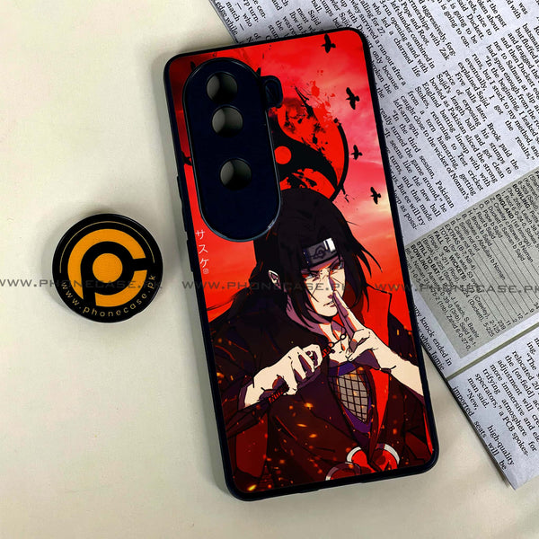 Vivo V40e - Uchiha Itachi - Premium Printed Glass soft Bumper shock Proof Case