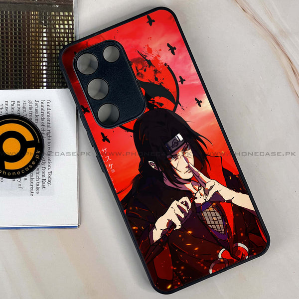 Vivo Y100 - Uchiha Itachi -  Premium Printed Metal soft Bumper shock Proof Case