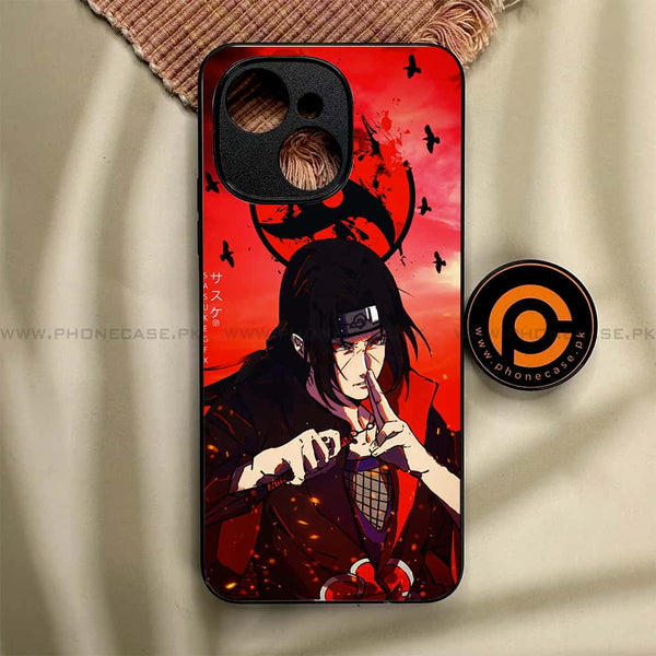 Tecno Spark 40C - Uchiha Itachi - Premium Metal Printed soft Bumper shock Proof Case