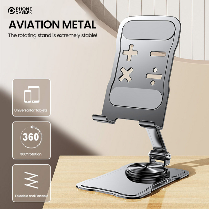 360 Degree Rotating Metal Table Cell Phone Holder