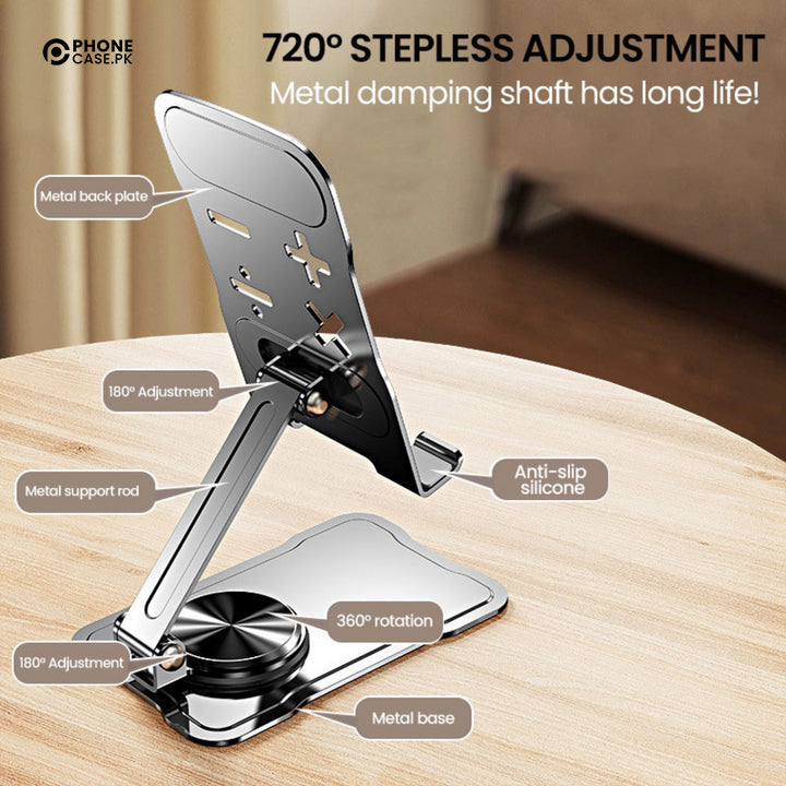 360 Degree Rotating Metal Table Cell Phone Holder