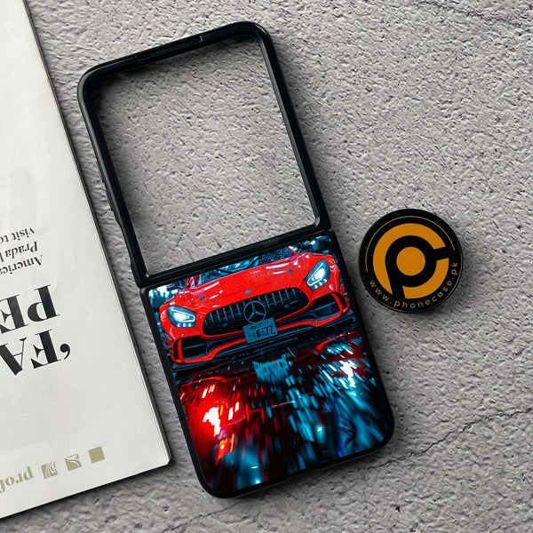 Xiaomi Mix Flip - V8 GT Racing Car - Premium Metal  Printed soft Bumper shock Proof Case
