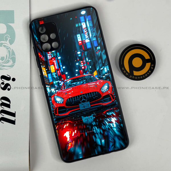 Samsung Galaxy A51 - V8 GT Racing Car - Premium Printed Glass soft Bumper Shock Proof Case