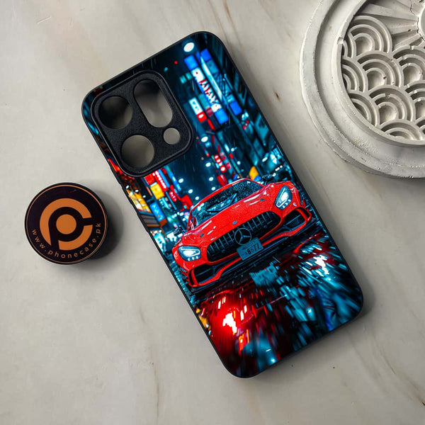 Oppo Reno 14 5G - V8 GT Racing Car - Premium Metal Printed soft Bumper shock Proof Case