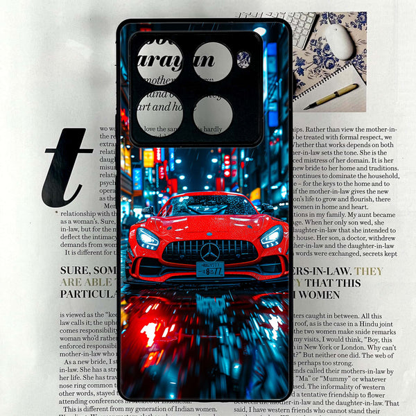 Infinix Note 40 Pro Plus - V8 GT Racing Car - Premium Metal Printed soft Bumper shock Proof Case