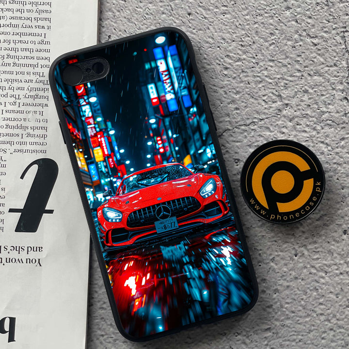 IPhone SE 2020 - V8 GT Racing Car - Premium Metal  Printed soft Bumper shock Proof Case