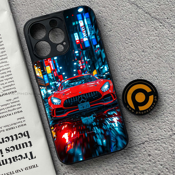 iPhone 15 Pro Max - V8 GT Racing Car - Premium Metal Printed soft Bumper shock Proof Case