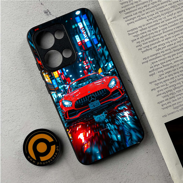 Oppo Reno 13 - V8 GT Racing Car - Premium Metal Printed Soft Bumper Shockproof Case