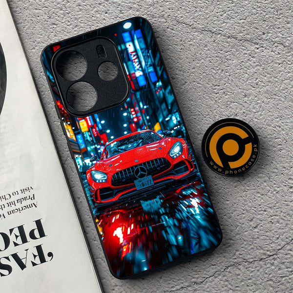 Xiaomi Redmi Note 14 - V8 GT Racing Car - Premium Printed Glass soft Bumper Shock Proof Case CS-34895