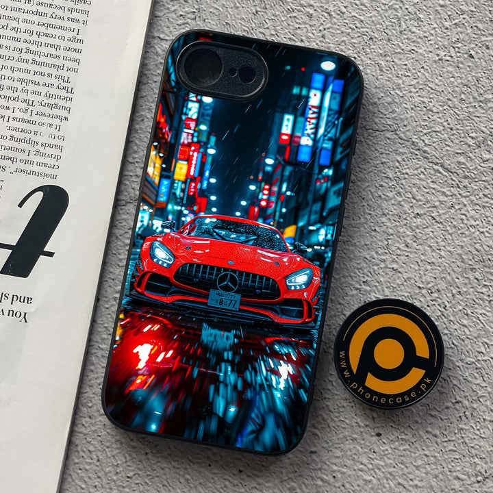 iPhone 16e - V8 GT Racing Car - Premium Metal  Printed soft Bumper shock Proof Case