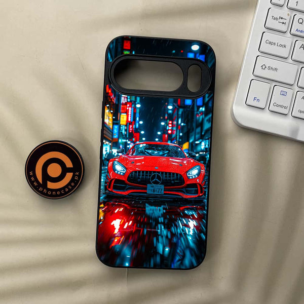 Google Pixel 10 Pro  - Red Racing Car - Premium Metal Printed soft Bumper Shock Proof Case