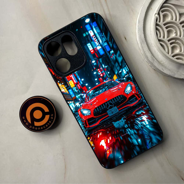 Oppo Reno 14F - V8 GT Racing Car  - Premium Metal Printed Soft Bumper Shockproof Case