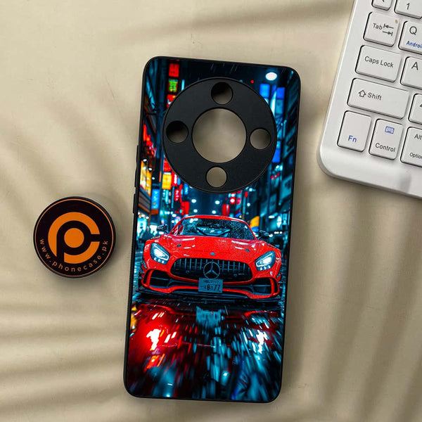 Honor x9b 5G - V8 GT Racing Car - Premium Metal Printed soft Bumper shock Proof Case