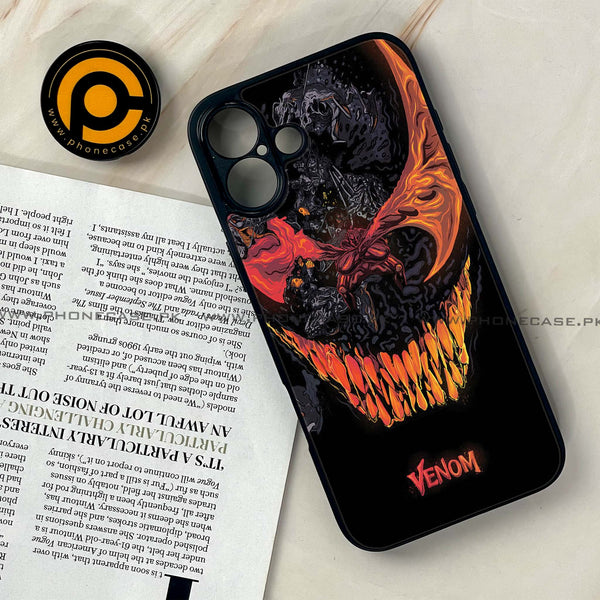 iPhone 16 Plus - VENOM Case - Premium Printed Glass soft Bumper shock Proof Case