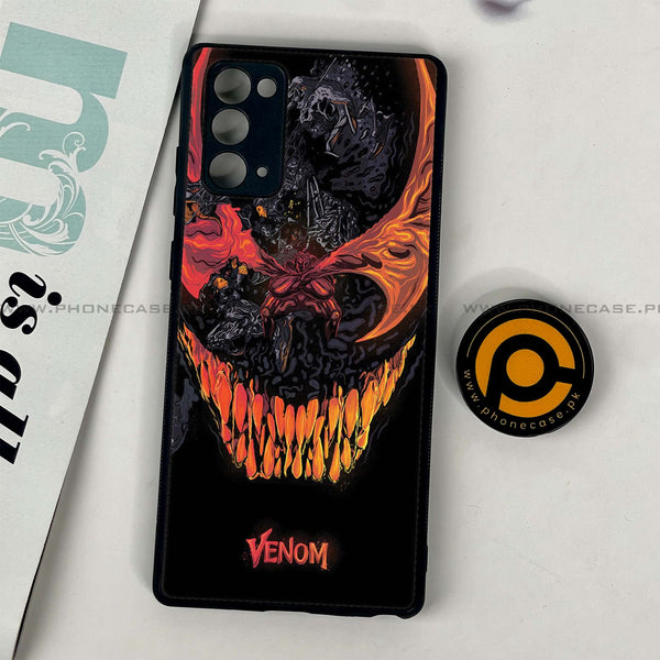 Samsung Galaxy Note 20 - VENOM Case - Premium Printed Glass soft Bumper Shock Proof Case CS-12064