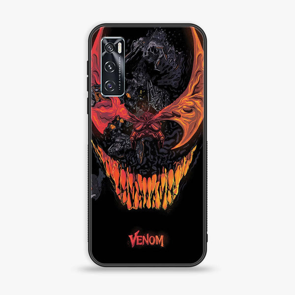 Vivo V20 SE - VENOM Case - Premium Printed Glass soft Bumper Shock Proof Case
