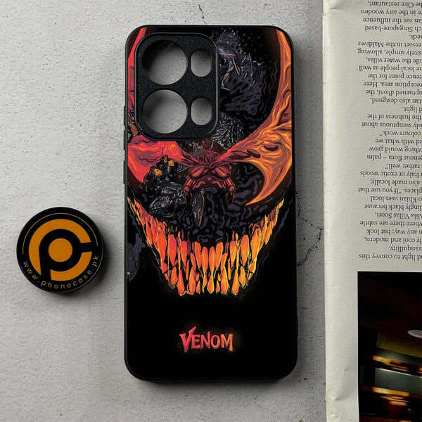 Oppo Reno 13 Pro - VENOM Case - Premium Metal Printed Soft Bumper Shockproof Case