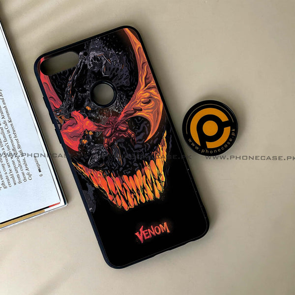 HUAWEI Y7 PRIME (2018) - VENOM Case - Premium Printed Glass soft Bumper Shock Proof Case