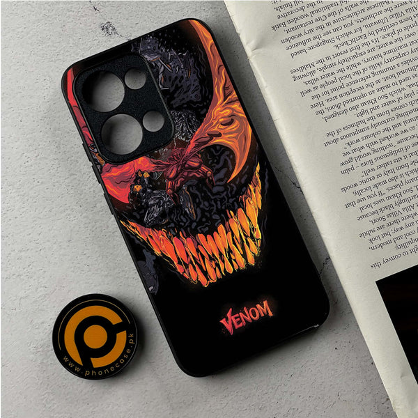 Oppo Reno 13 - VENOM Case - Premium Metal Printed Soft Bumper Shockproof Case