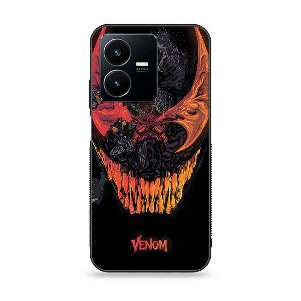 Vivo Y22 - VENOM Case - Premium Printed Glass soft Bumper Shock Proof Case CS-12737