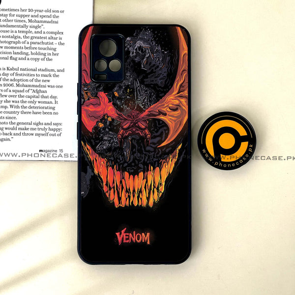 Vivo V20 - VENOM Case  - Premium Printed Glass soft Bumper Shock Proof Case CS-20970