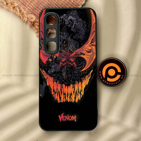 Infinix Hot 60 Pro - VENOM Case  - Premium Metal Printed soft Bumper shock Proof Case
