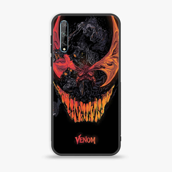 Huawei Y8p - VENOM Case - Premium Printed Glass soft Bumper Shock Proof Case