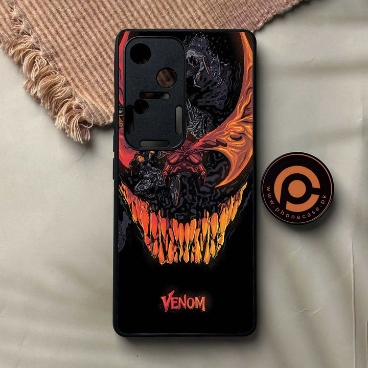 Vivo V30 - VENOM Case - Premium Printed Glass soft Bumper shock Proof Case