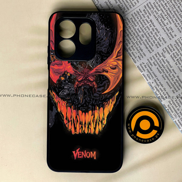 Infinix Hot 50i - VENOM Case - Premium Printed Glass soft Bumper Shock Proof Case