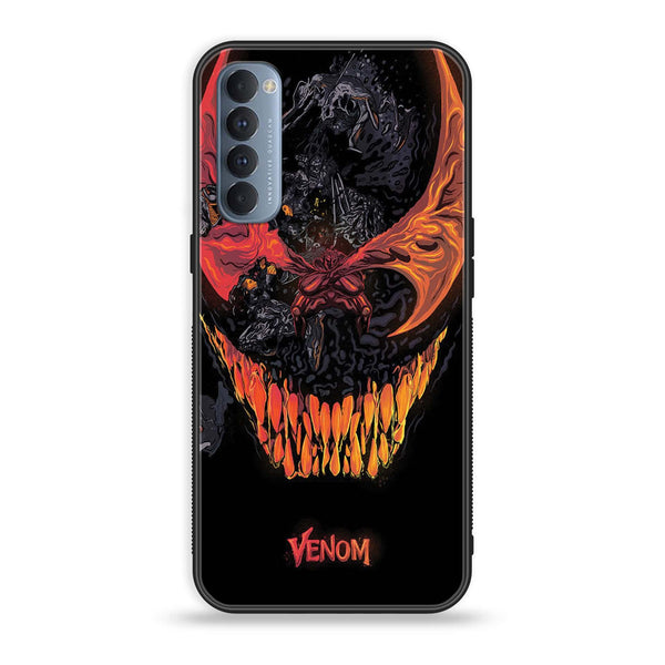 Oppo Reno 4 Pro 4G - VENOM Case - Premium Printed Glass soft Bumper Shock Proof Case