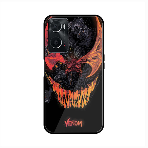 oppo A96 - VENOM Case - Premium Printed Glass soft Bumper Shock Proof Case
