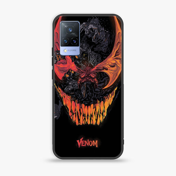 Vivo V21 - VENOM Case - Premium Printed Glass soft Bumper Shock Proof Case  CS-25353