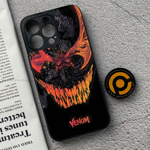 iPhone 15 Pro - VENOM Case  - Premium Metal Printed soft Bumper shock Proof Case