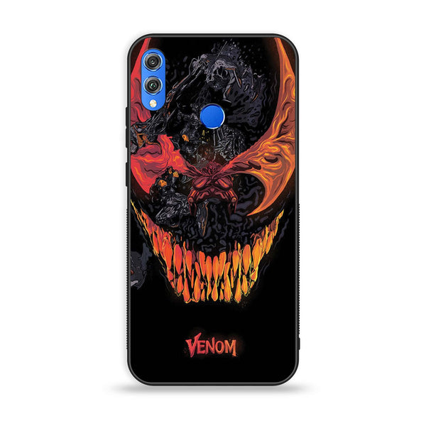 Huawei Honor 8X - VENOM Case - Premium Printed Glass soft Bumper Shock Proof Case