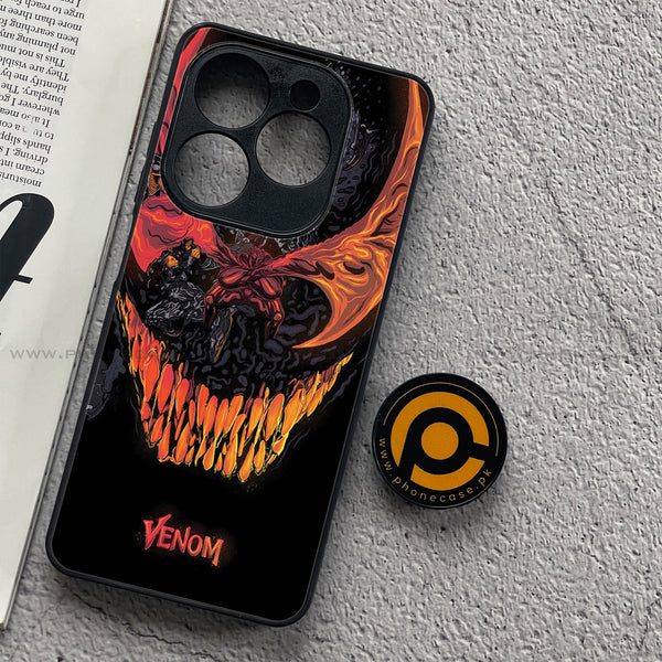 Tecno Spark 20C - VENOM Case - Premium Printed Glass soft Bumper Shock Proof Case