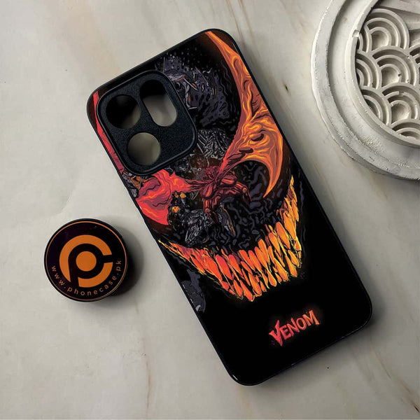 Oppo Reno 14F - VENOM Case - Premium Metal Printed Soft Bumper Shockproof Case