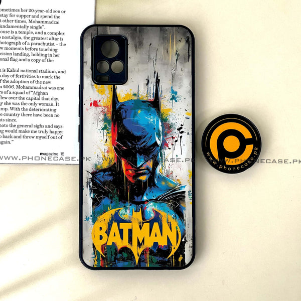 Vivo V20 - Vivid Justice  - Premium Printed Glass soft Bumper Shock Proof Case