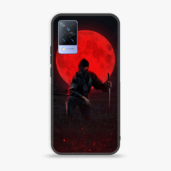 Vivo V21 - NInja Design  - Premium Printed Glass soft Bumper shock Proof Case CS-32580