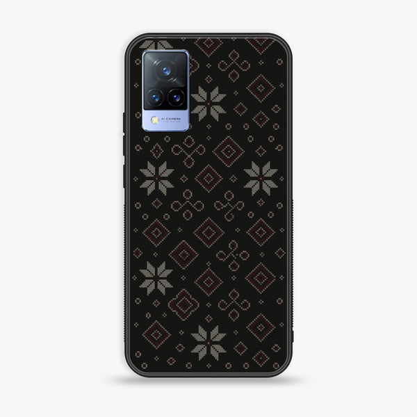 Vivo V21 -  Phulkari Frost  - Premium Metal Printed soft Bumper shock Proof Case