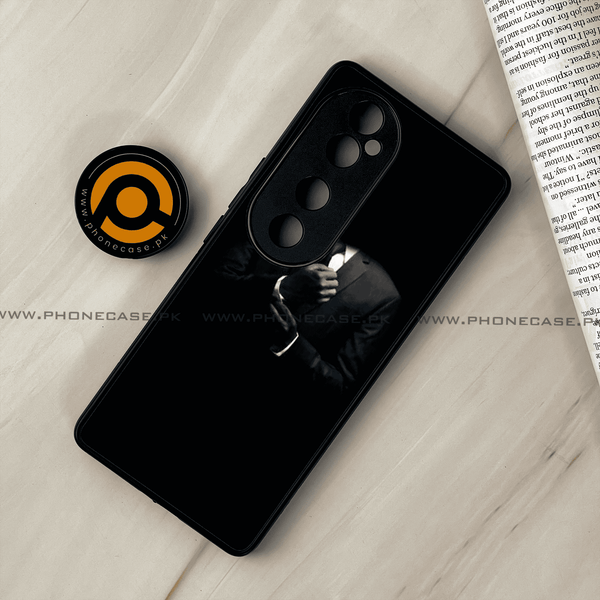 Vivo V40 5G - Black Art  Design 1  - Premium Metal Printed soft Bumper shock Proof Case  CS-33736