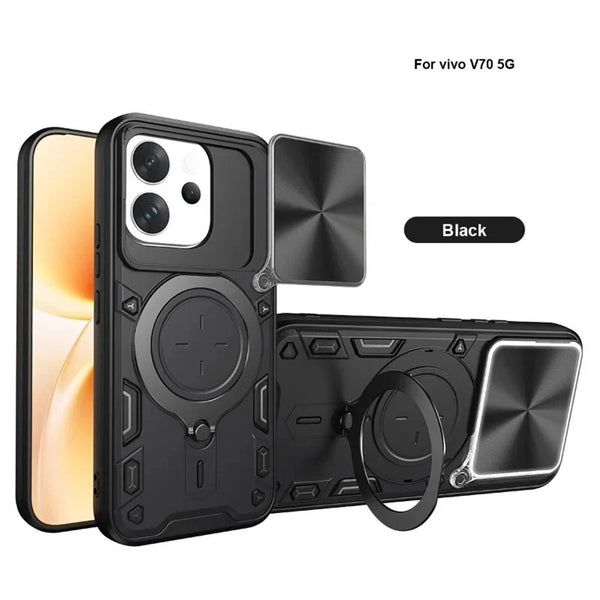 Vivo V70 - Stryker Heavy-Duty Case with Sliding Lens Protector
