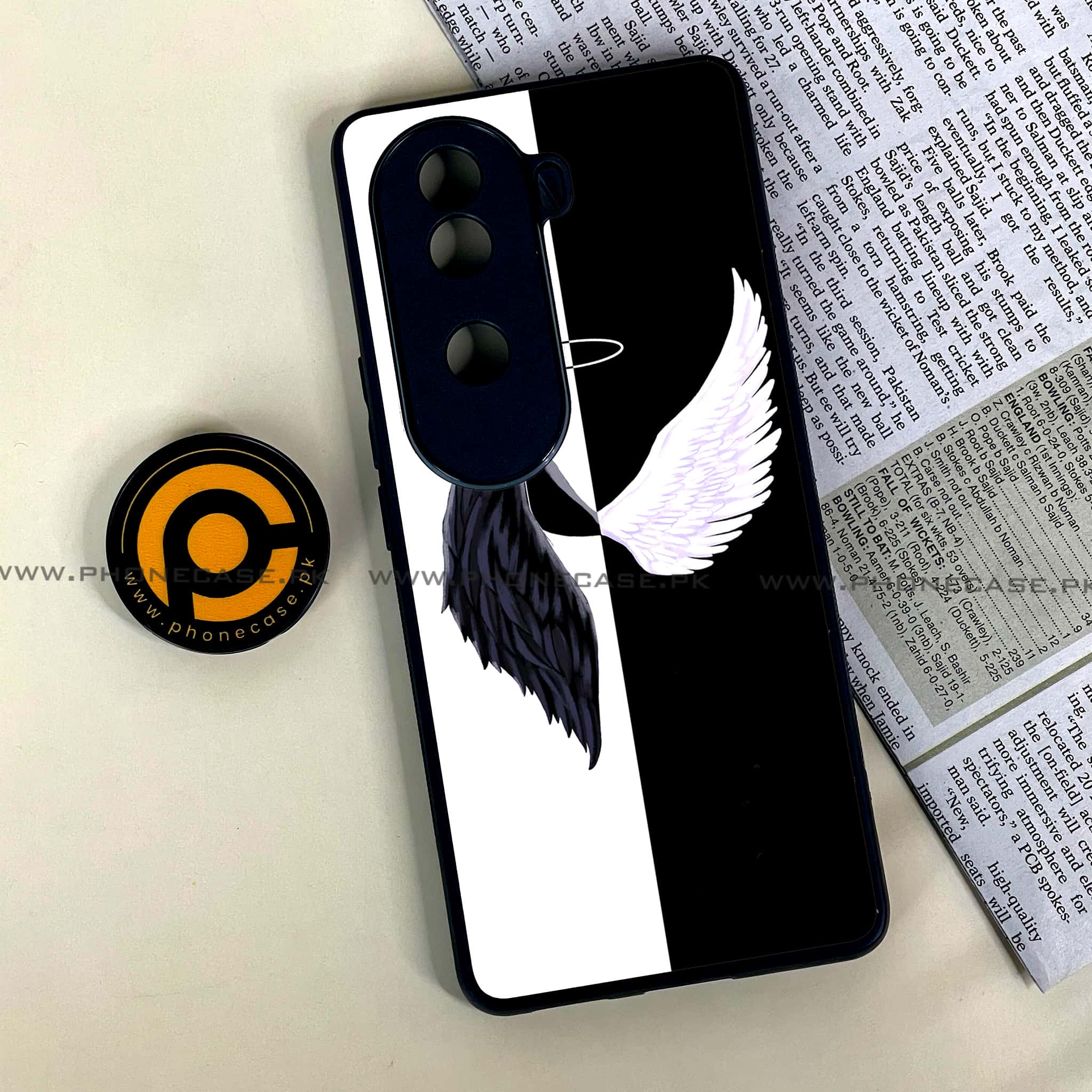 Vivo V40e - Angel Wings 2.0 Series - Premium Metal Printed soft Bumper shock Proof Case