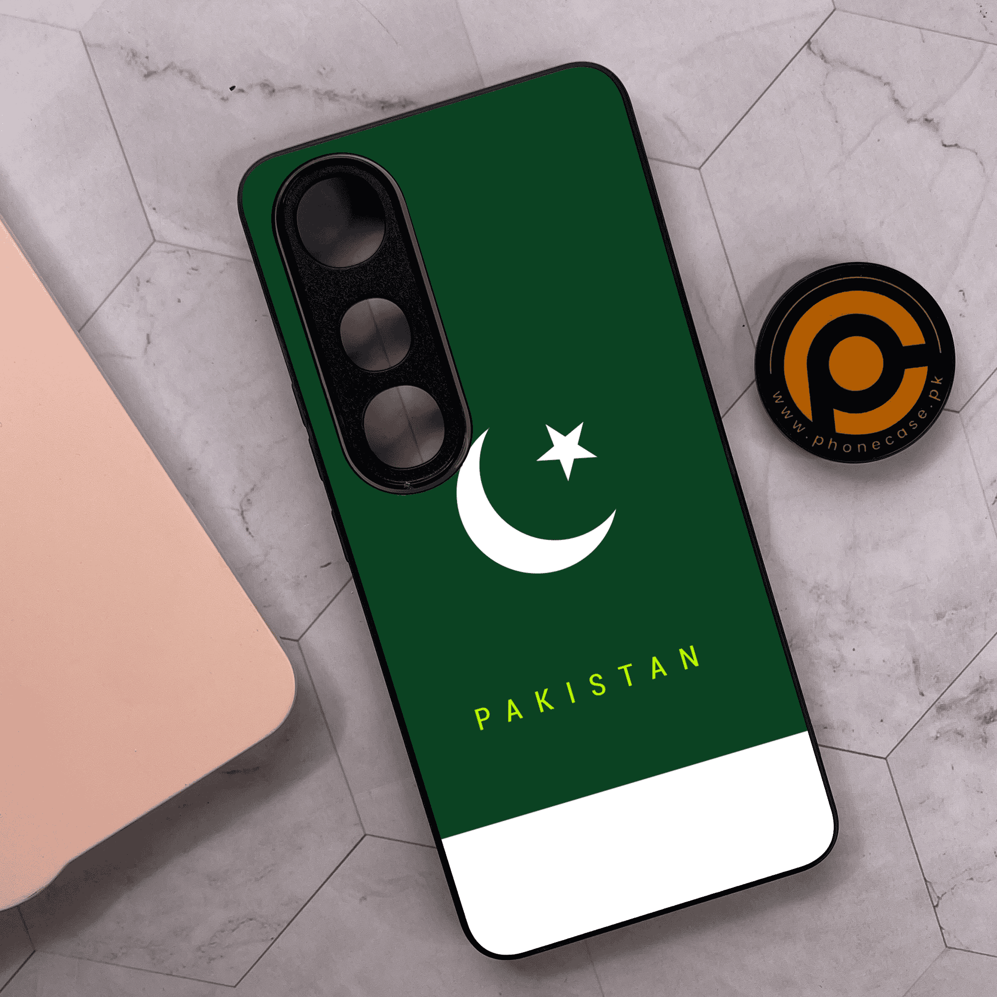 Vivo V50 Lite - Pakistani Flag Series - Premium Metal Printed soft Bumper shock Proof Case