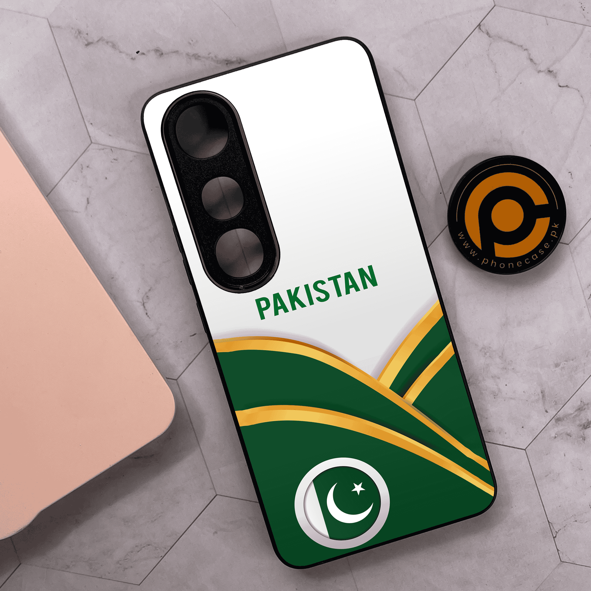Vivo V50 Lite - Pakistani Flag Series - Premium Metal Printed soft Bumper shock Proof Case