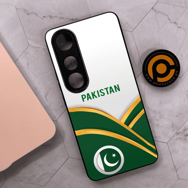 Vivo V50 Lite - Pakistani Flag Series - Premium Metal Printed soft Bumper shock Proof Case