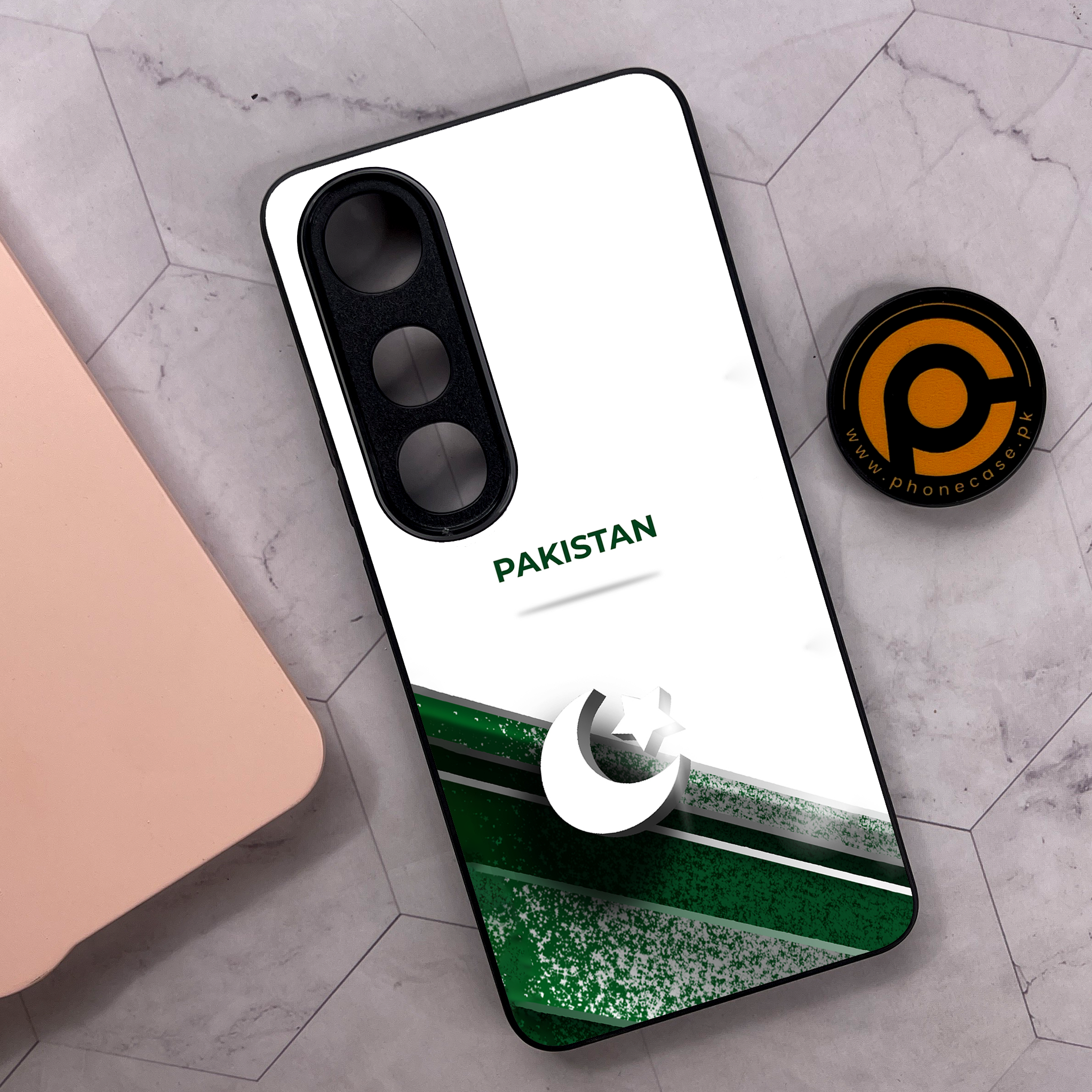 Vivo V50 Lite - Pakistani Flag Series - Premium Metal Printed soft Bumper shock Proof Case